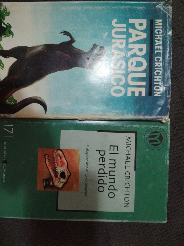 Libros parque jurásico y el mundo perdido.