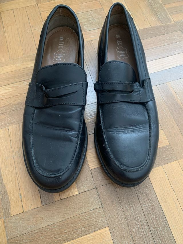 Zapatos colegiales negros Piel