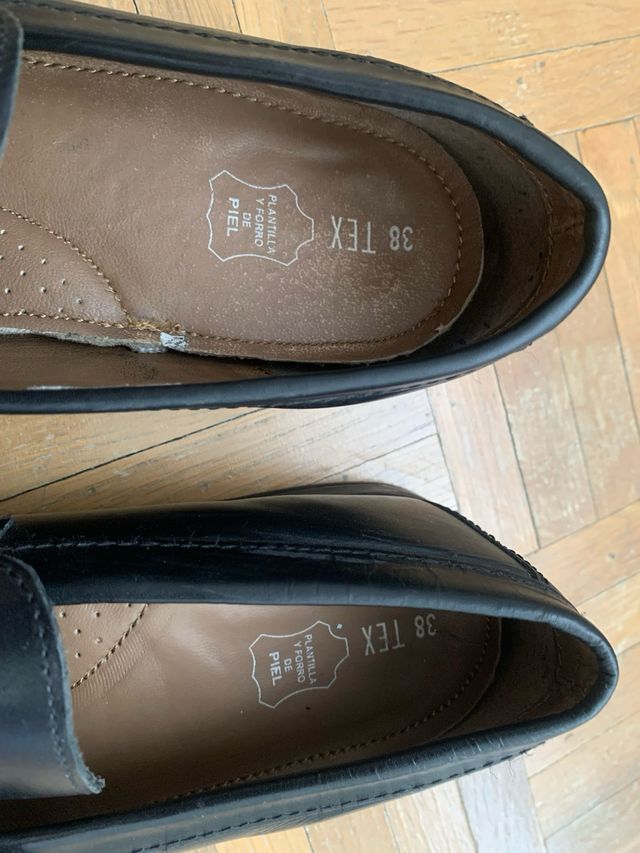 Zapatos colegiales negros Piel