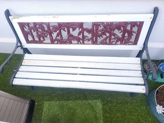 3 Bancos jardín  forja y madera para restaurar
