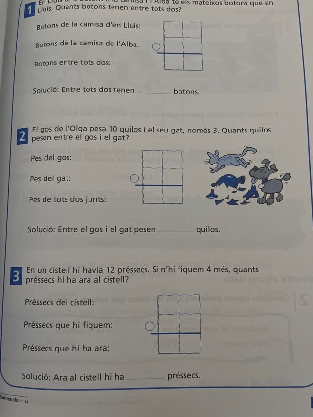 1 Practica amb problemes de sumar i restar sens...