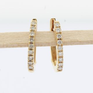Pendientes aro Suarez oro brillantes
