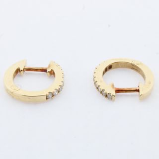 Pendientes aro Suarez oro brillantes
