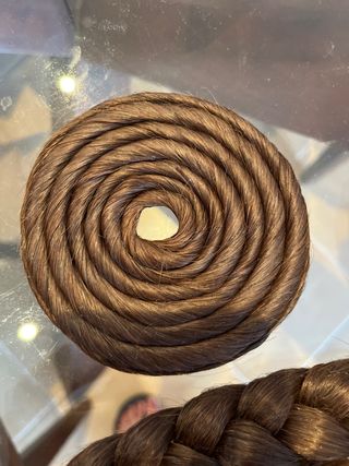 Moños falleros pelo natural - castaño claro 