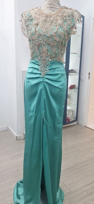 Vestido largo rosa fiesta