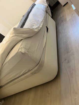 Canapé cama blanco 150cm polipiel