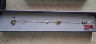 Bracciale S'Agapo' cuore lettera F