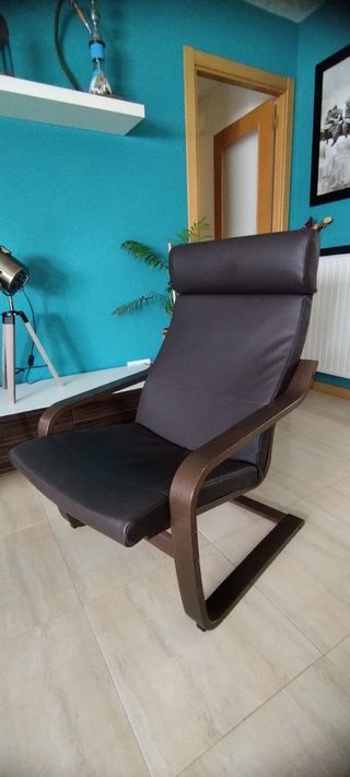 Butaca Ikea marrón - Piel sintética