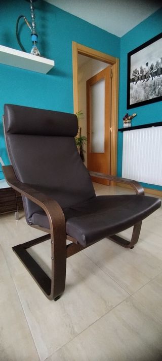 Butaca Ikea marrón - Piel sintética
