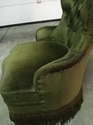 Butaca vintage verde oliva