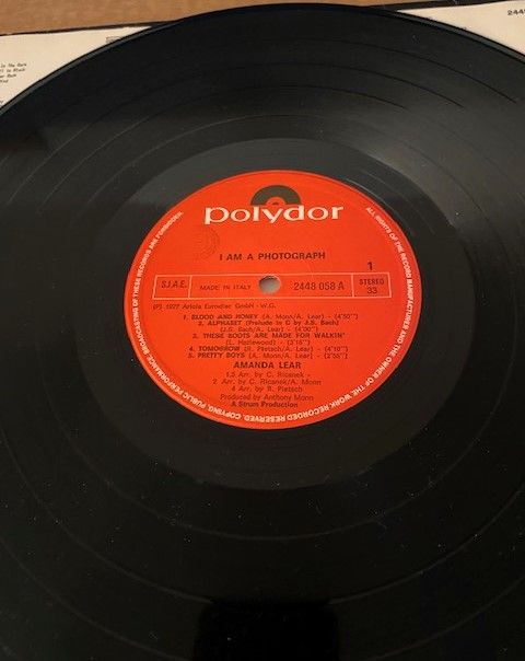 LP Amanda Lear - I Am a Photograph