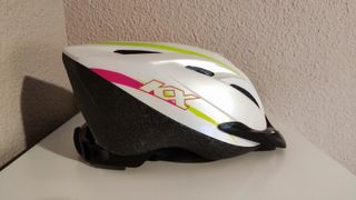 Casco bici blanco c/visera