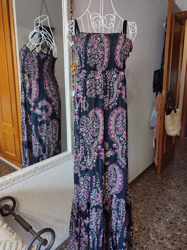 Vestido largo Stradivarius multicolor