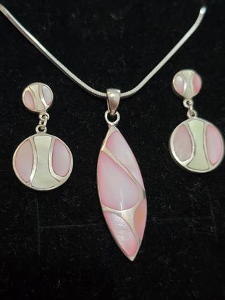 Joyas plata 925 - Colgante y pendientes