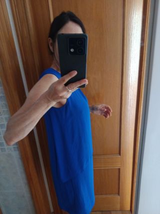 Vestido azul corto, de Sfera. S/M