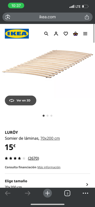 Estructura cama Ikea + láminas