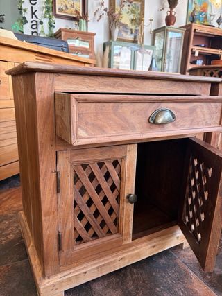 Mesitas noche vintage de teca