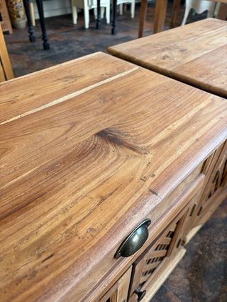 Mesitas noche vintage de teca