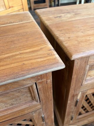 Mesitas noche vintage de teca