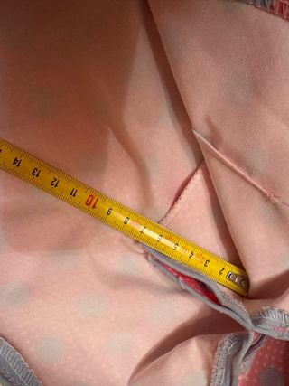 Vestido niña flamenco rosa lunares azules