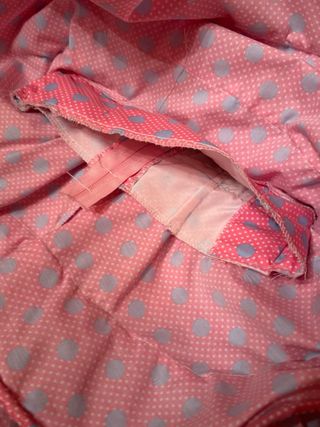 Vestido niña flamenco rosa lunares azules