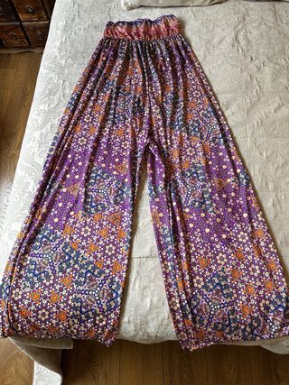 Mono largo estampado - Naranja y morado