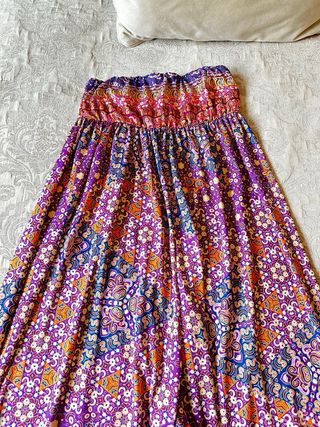 Mono largo estampado - Naranja y morado