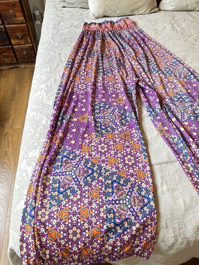 Mono largo estampado - Naranja y morado