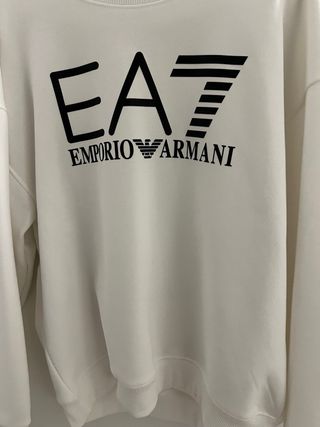 Sudadera EA7 Armani blanca talla S