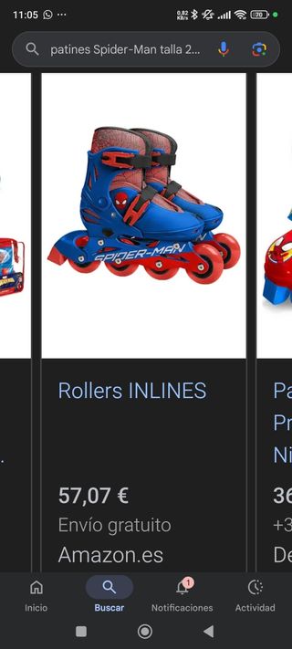 Patines Spiderman niño 27-30