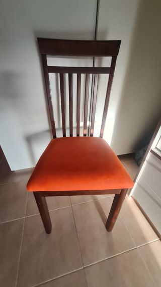Silla madera - naranja
