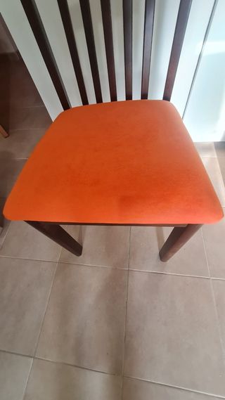 Silla madera - naranja