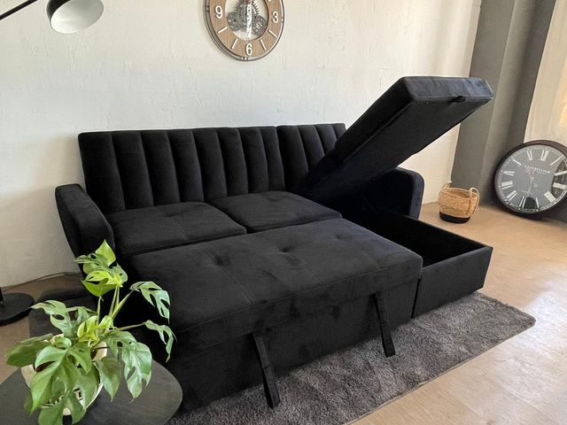 Sofá cama chaise longue negro ENVIO GRATIS