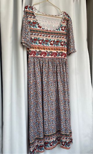 Vestido boho multicolor