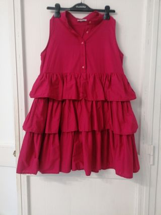 Vestito rosso a balze