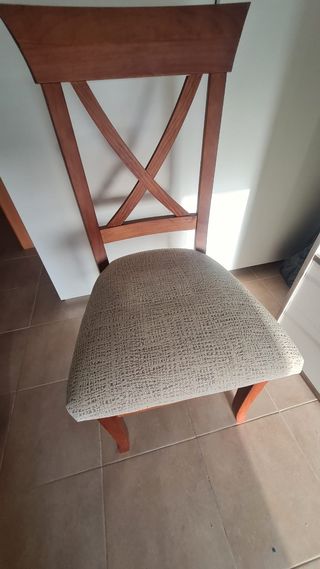 Silla madera - beige