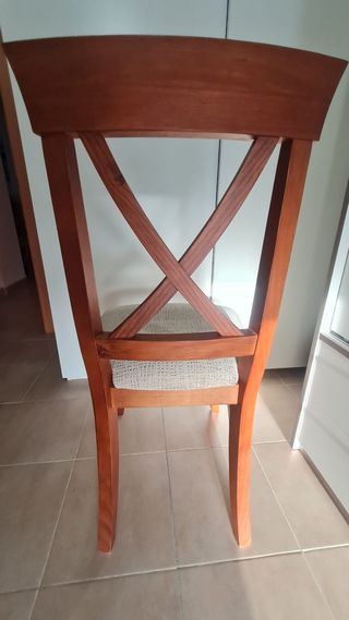 Silla madera - beige