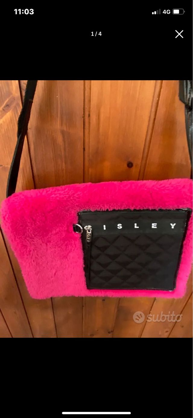 Borsa SISLEY rosa e nera