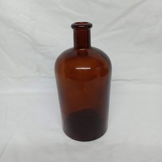 Bottiglia vintage marrone stile farmacia anni '70
