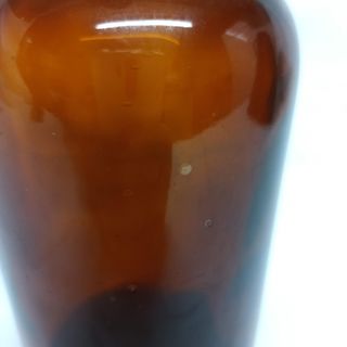 Bottiglia vintage marrone stile farmacia anni '70