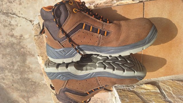 Botas seguridad marrón-naranja