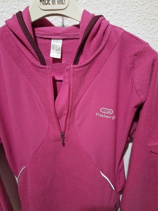 Sudadera Kalenji rosa con capucha