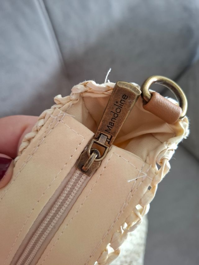 Bolso rafia beige - shopper