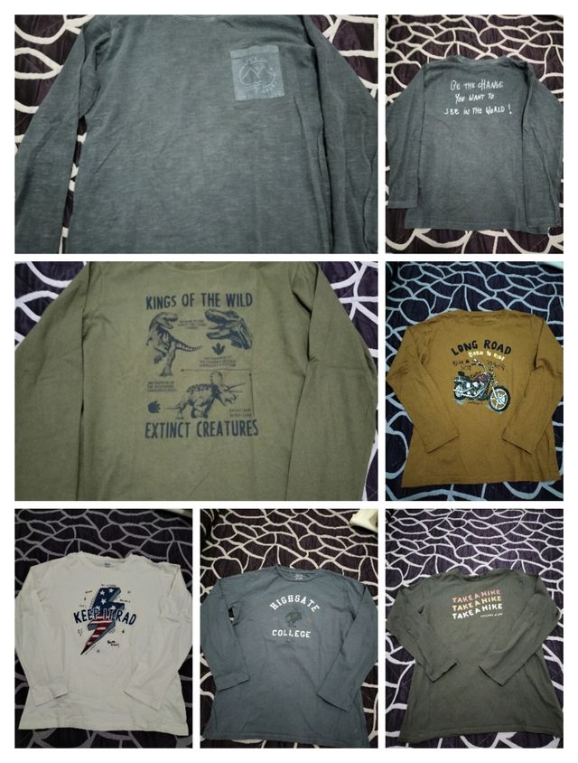 6 Camisetas Niño 13-14 años