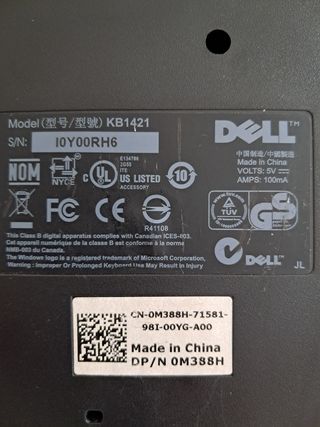 Teclado DELL USB - Negro