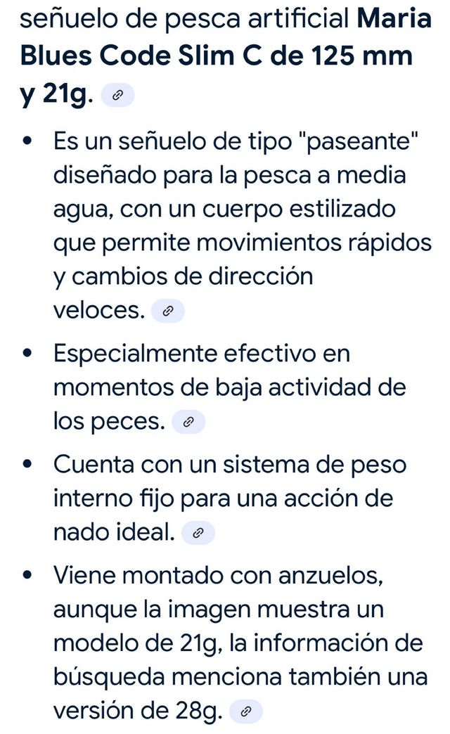 Señuelo Maria Blues Code Slim 125mm, 21g.