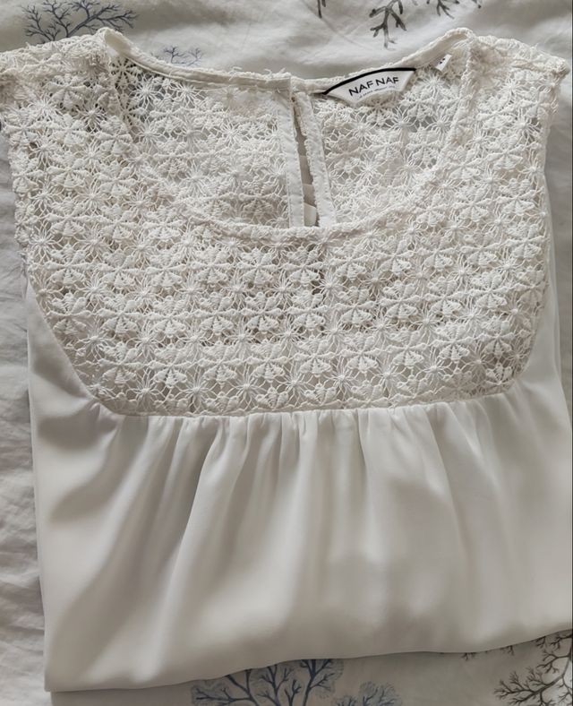 Blusa mujer con encaje Naf Naf 