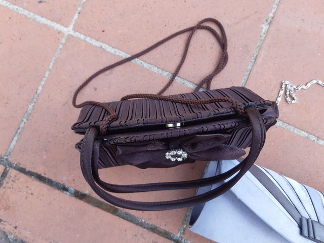 2 Borse Eleganti Marrone & Argento prezzo x entram