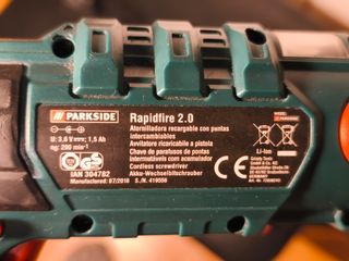 Atornillador inalámbrico Parkside Raptidra 2.0