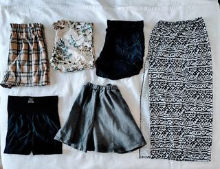 Pack 6 prendas: shorts y faldas